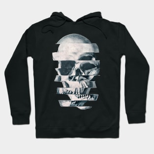 Glitch Skull Mono Hoodie